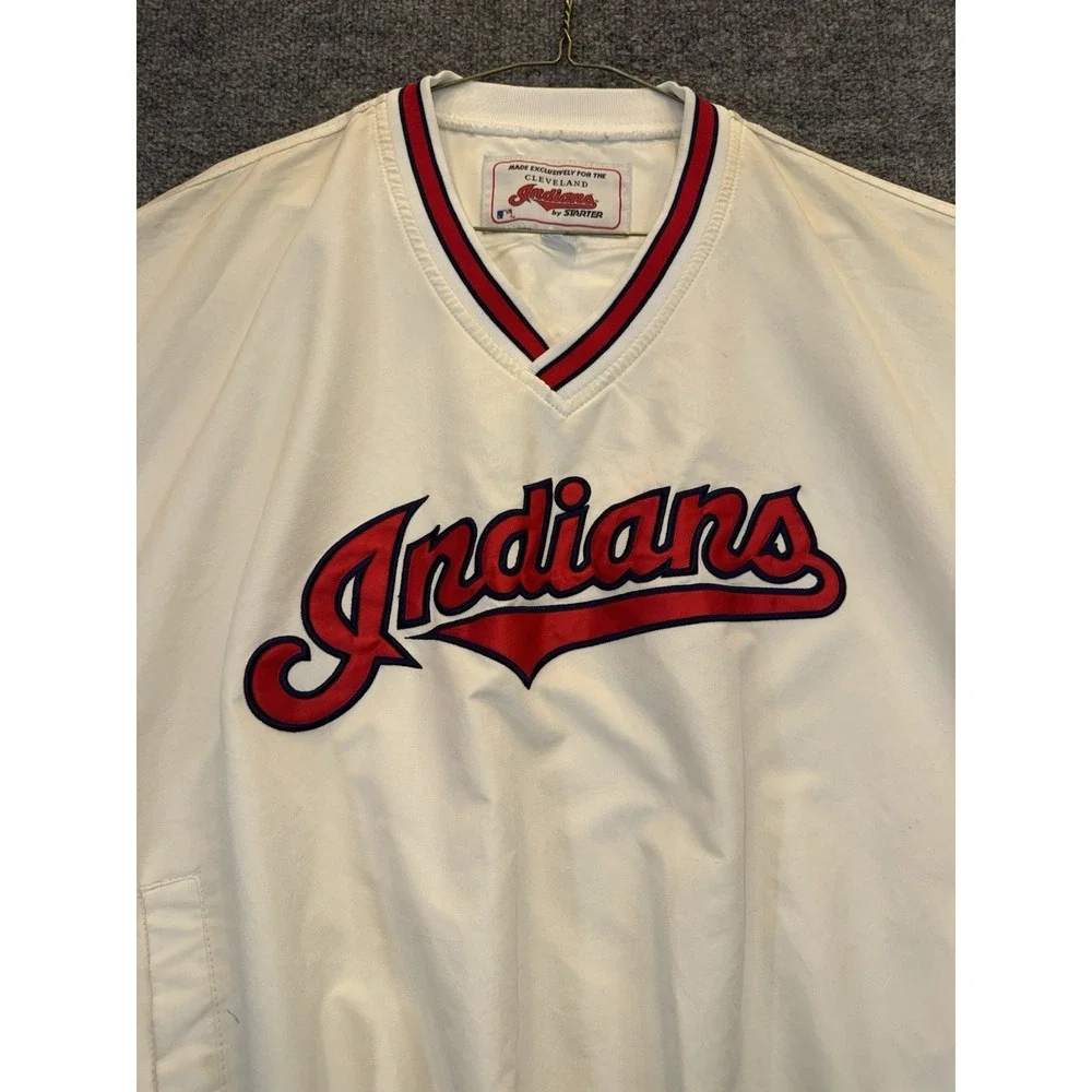 Vintage Starter Cleveland Indians Men's Size Large Jacobs Field Pullover Jacket